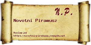 Novotni Piramusz névjegykártya